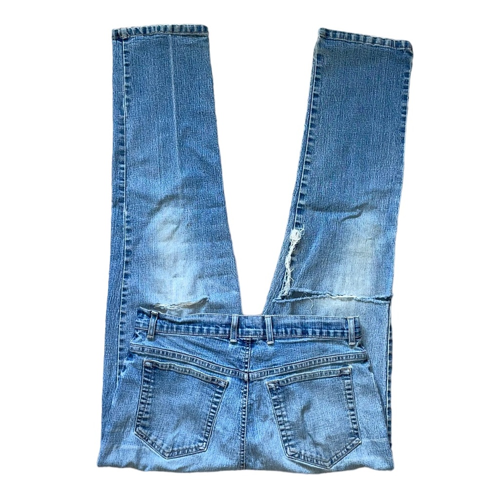 y2k st john’s bay high waisted distressed ripped baggy oversized mom denim jeans